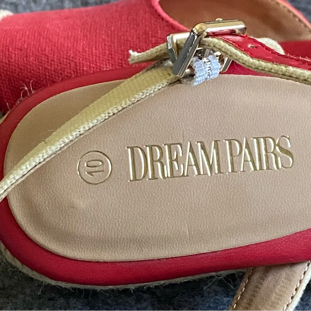 Dream Paris Espadrille Shoes Women’s Size 10 Wedge‎ Closed Toe Ankle Strap